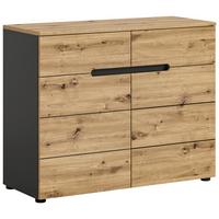 Kommode Canu ca. 100x81 cm Eiche/Grau - KONVENTIONELL, Holzwerkstoff (100/81/40cm) - MID.YOU