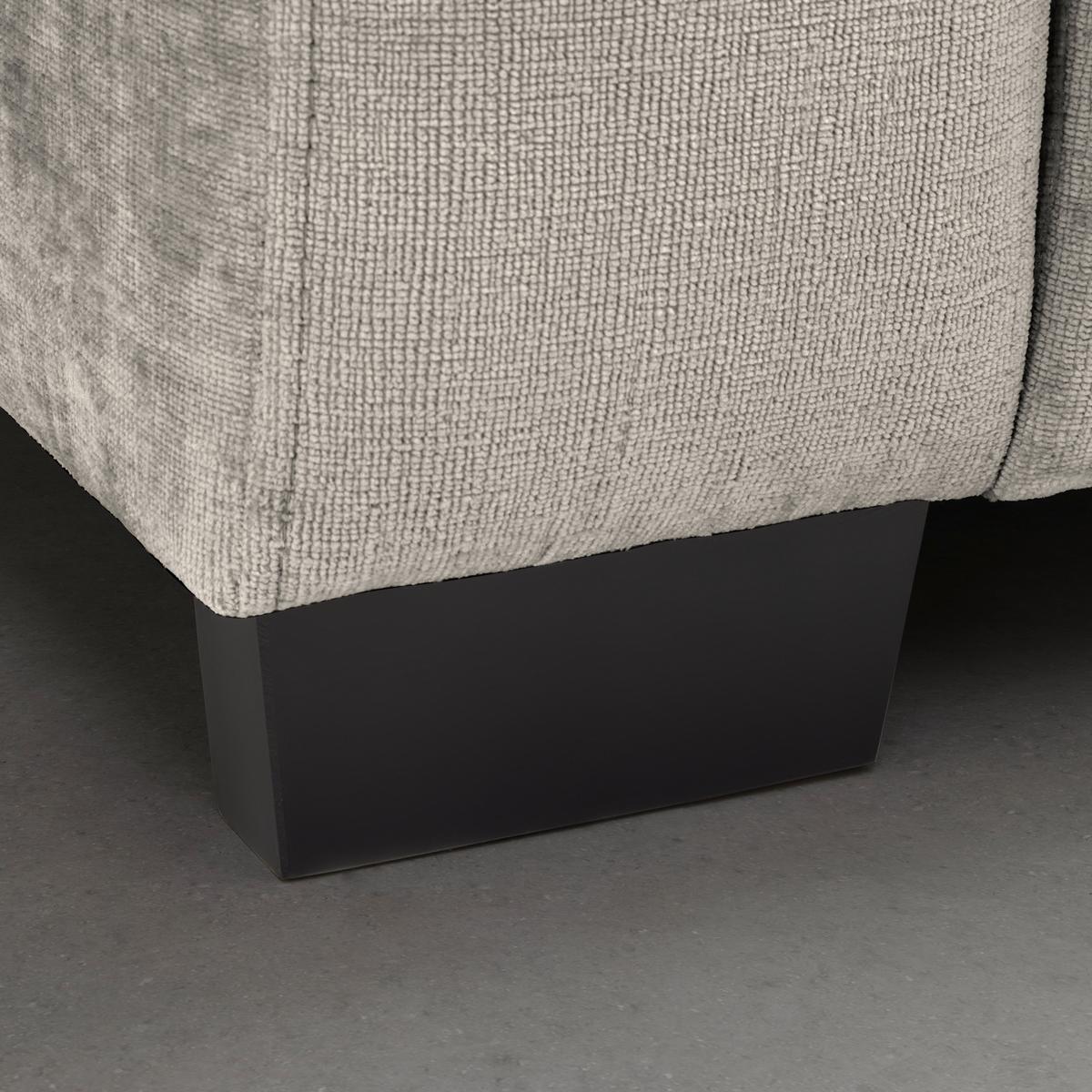 Bigsofa Matteo Hellgrau - Hellgrau/Schwarz, MODERN, Holz (246/93/124cm) - Based