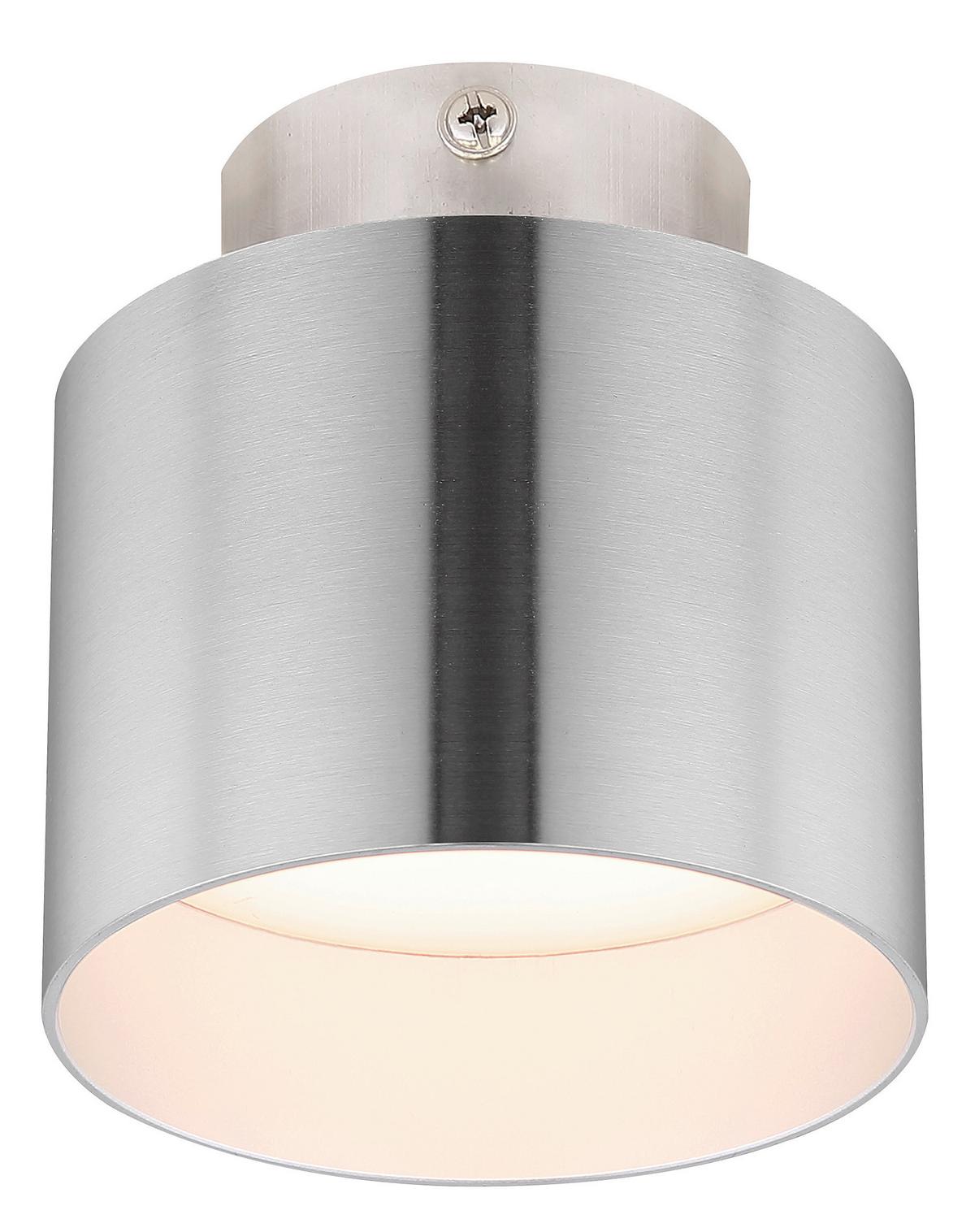 LAMPA SUFITOWA LED NORA - kolor niklowy, Modern, tworzywo sztuczne/metal (9,8/10cm)