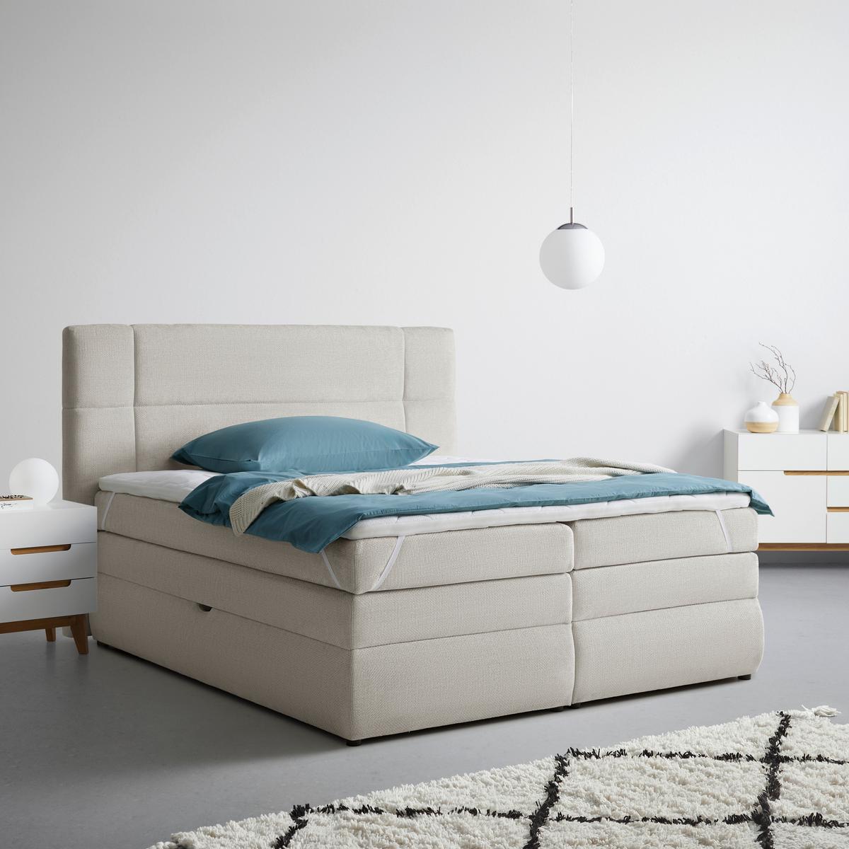 Boxspringbett Palace Beige ca. 160x200cm - Beige, KONVENTIONELL, Kunststoff/Textil (160/200cm) - Premium Living