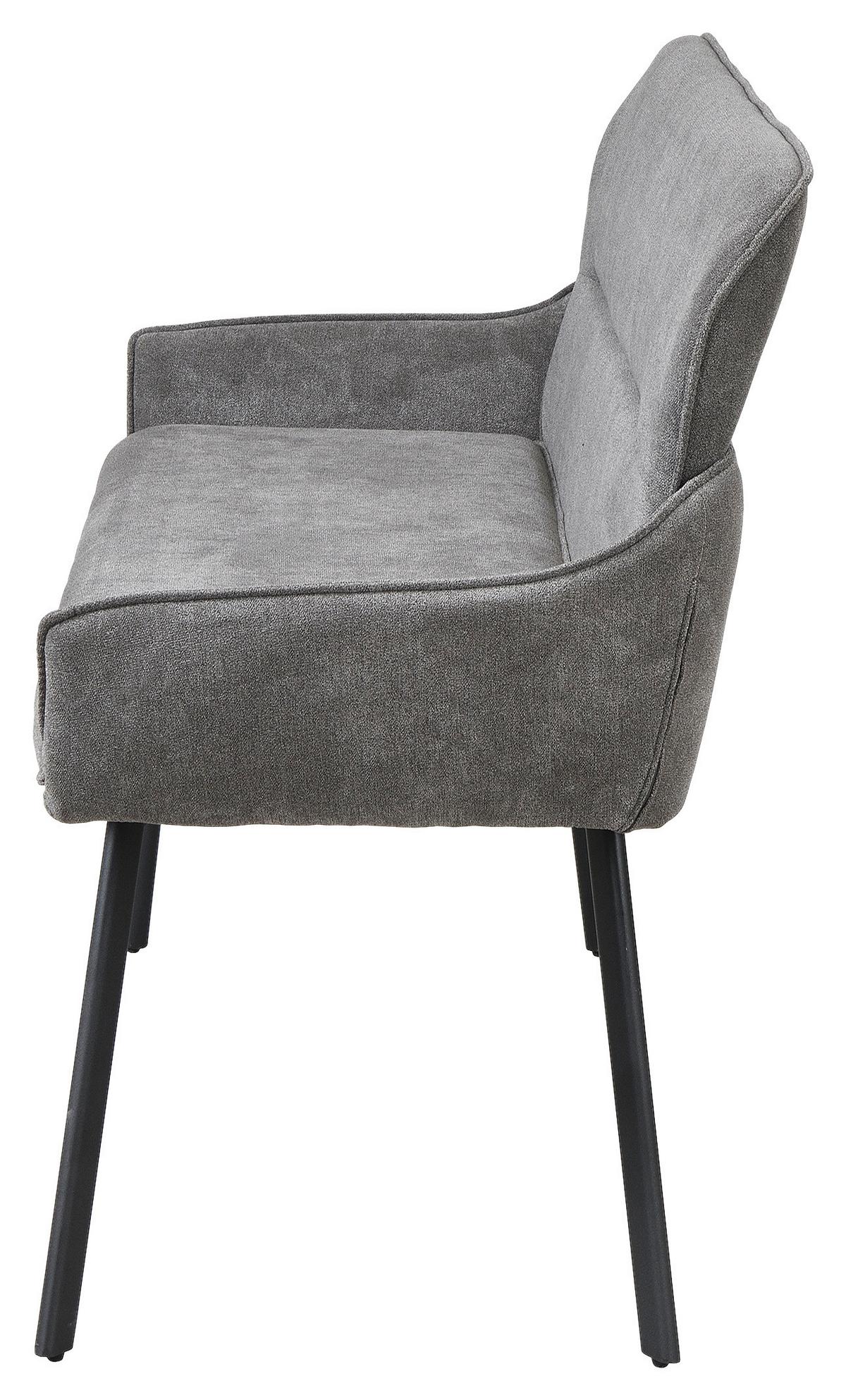 SITZBANK RICO - Dunkelgrau/Schwarz, MODERN, Metall (160/90/62cm) - MID.YOU