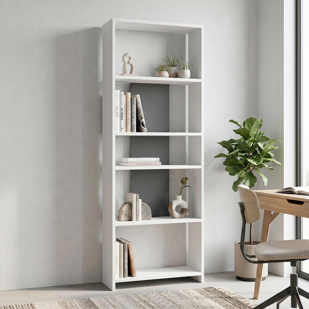 Standregal "Diosp" Anthrazit, Weiß - Anthrazit/Weiß, Design, Holzwerkstoff (56,9/160/25cm) - Livetastic