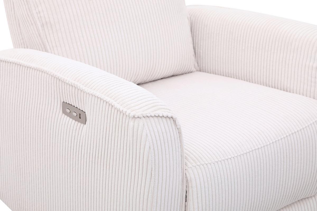 Tv Fotelj Leon, Bež, Relaks Funkcija - črna/bež, Basics, kovina/umetna masa (80/102/96cm) - Ondega