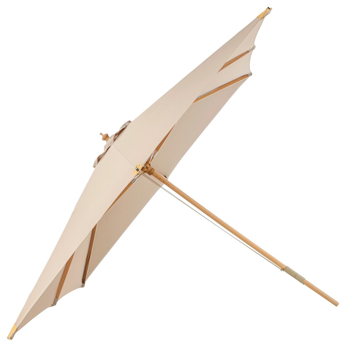 Sonnenschirm Naxos Hellbraun B: ca. 300 cm - Hellbraun, KONVENTIONELL (300/262/300cm) - Gardenson