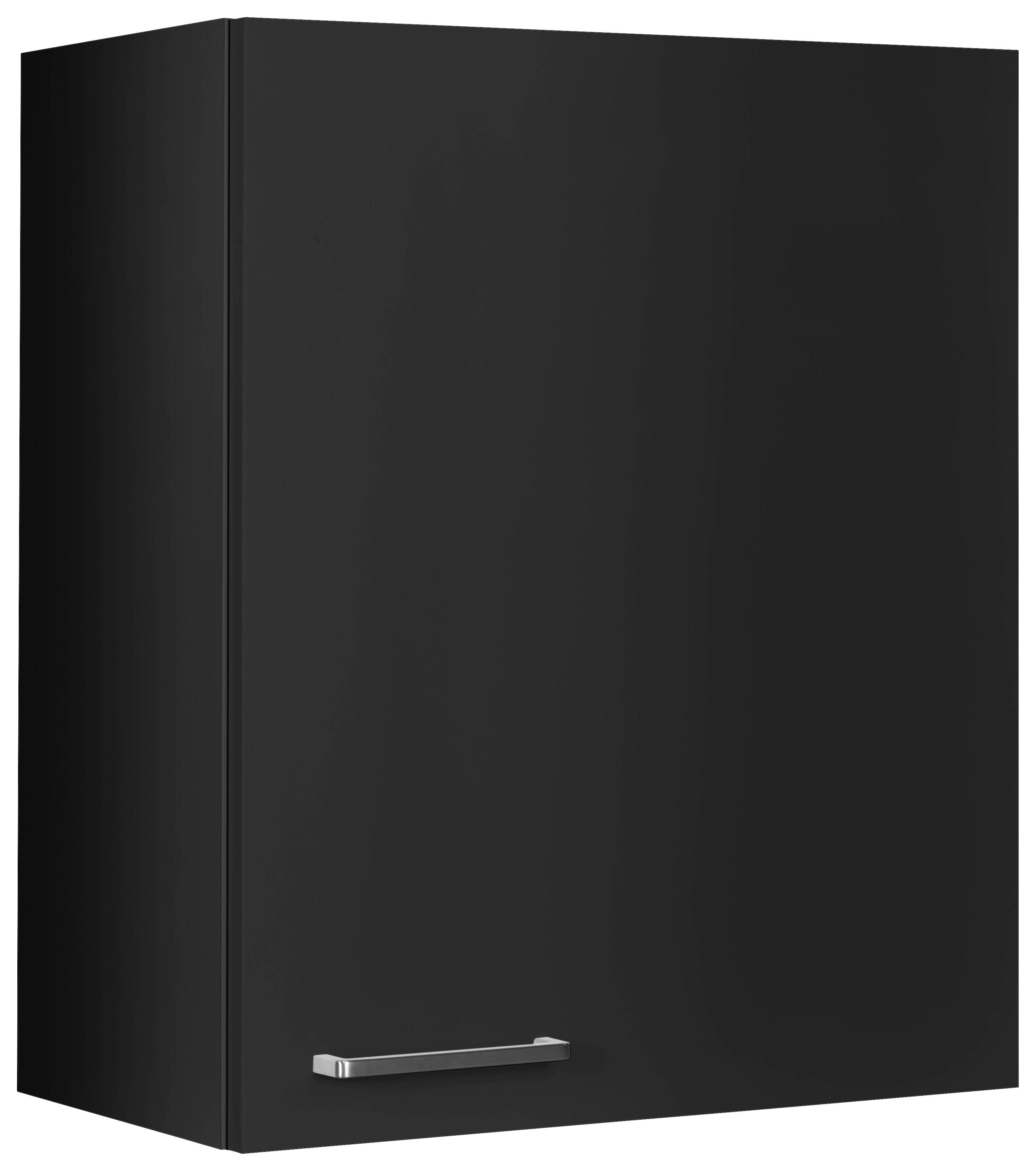 Küchenoberschrank Touch Schwarz - Edelstahlfarben/Schwarz, MODERN, Holzwerkstoff (60/72/35cm) - Nobilia
