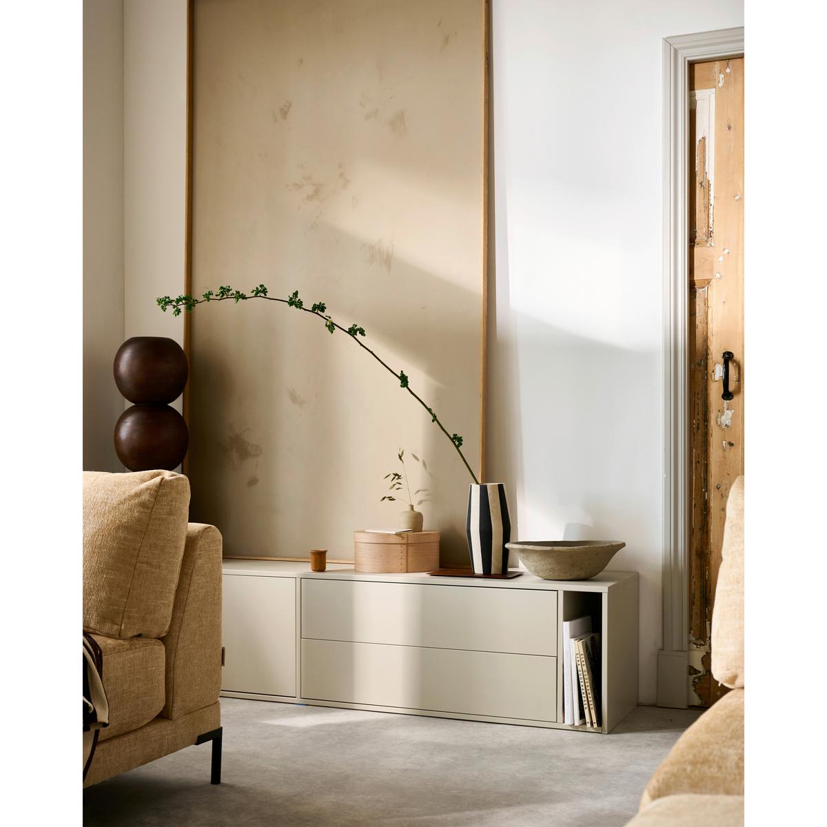Lowboard Settle Down Grau - Grau, Design, Holz (200/45/44cm) - Livetastic