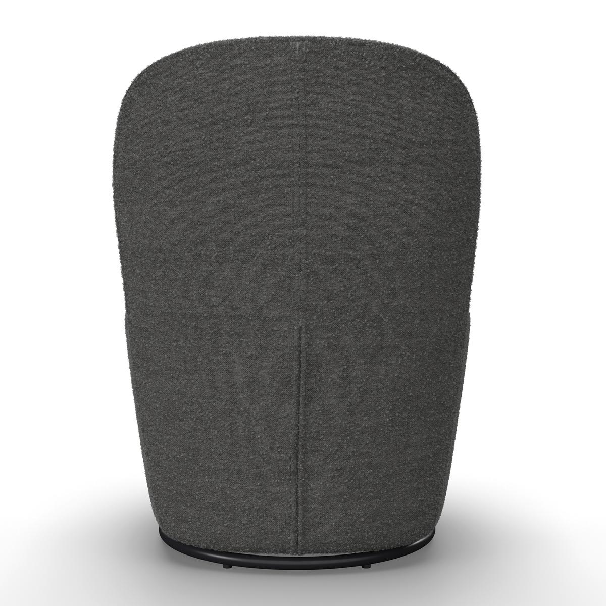 Stuhl Vittore Grau Bouclé Gepolstert - Grau, MODERN, Holz/Textil (56/84/62cm) - Bessagi Home