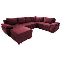 DUŻY NAROŻNIK TERANA - jagodowy/kolor chromowy, Konventionell (157/305/219cm) - Livetastic