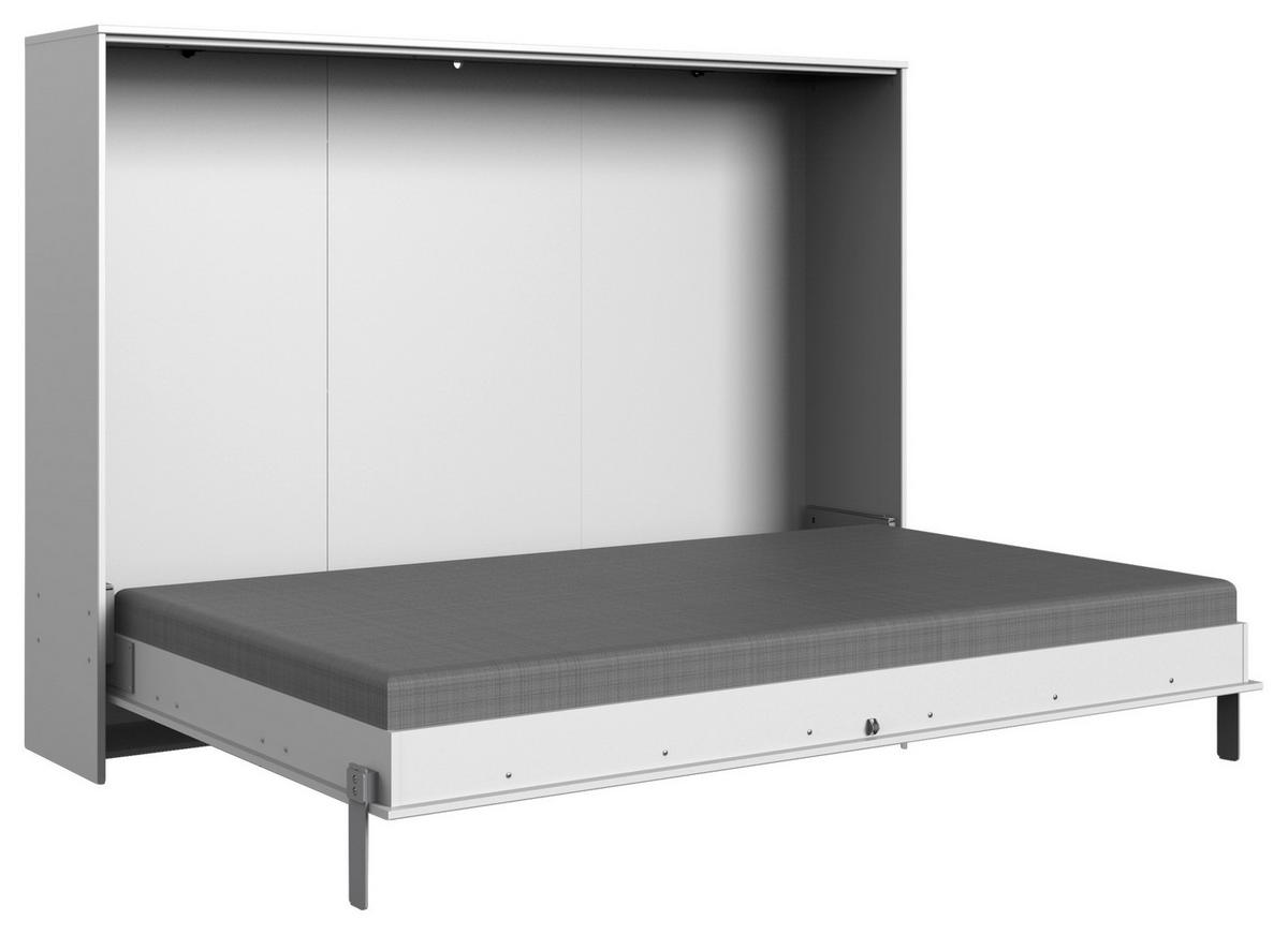 Klappbett Juist ca. 140x200 cm Weiß - Weiß, KONVENTIONELL, Holz/Holzwerkstoff (140/200cm) - MID.YOU