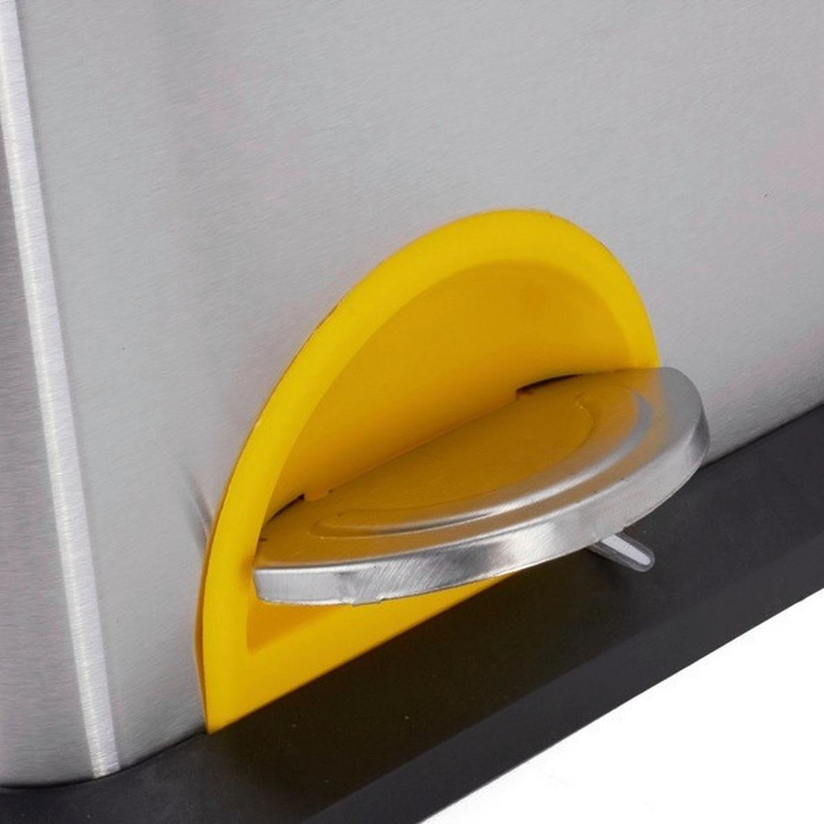 Treteimer 100352 - Silberfarben/Schwarz, Basics, Kunststoff/Metall (31/26,5/39,5cm)