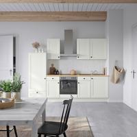 Küchenblock Cascada Low m. Geräten Weiß - Eichefarben/Schwarz, MODERN, Holzwerkstoff/Metall (270cm) - Nobilia