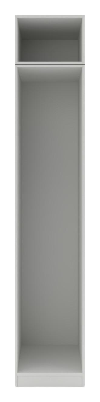 Kleiderschrankkorpus "UNIT" in Weiss - Weiss, Modern, Holzwerkstoff (45,6/242,2/56,5cm) - Based
