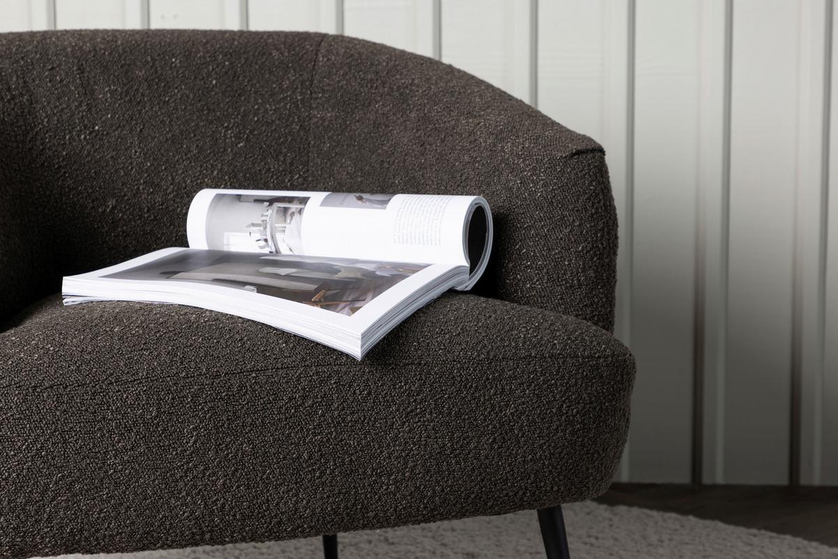 SESSEL DERRY - Schwarz, Design, Textil/Metall (70/68,5/79cm) - Livetastic