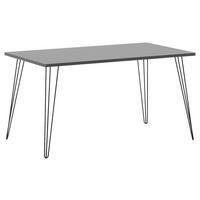 Schreibtisch Fynn Platingrau - Platinfarben/Schwarz, Design, Holzwerkstoff/Metall (120/80/74cm) - MID.YOU