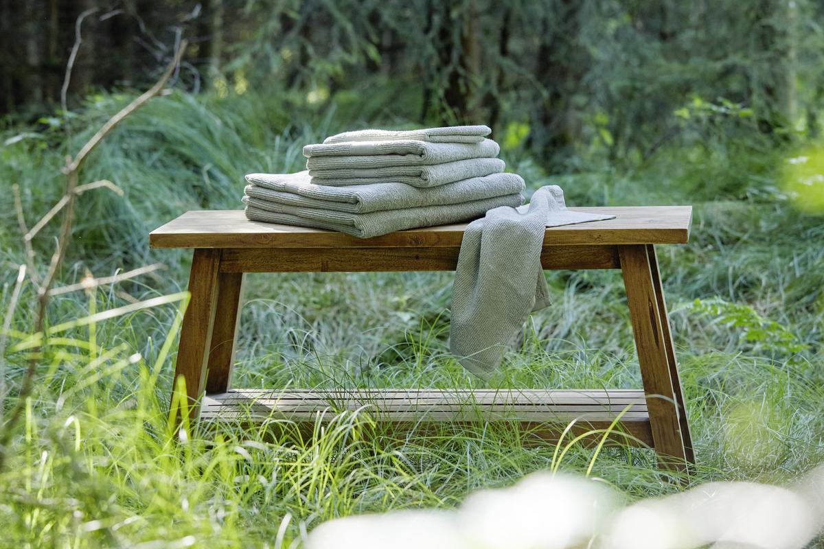 RĘCZNIK PRYSZNICOWY BIO - HANNA - oliwkowa zieleń, Natur, tkanina (70/140cm) - ecoTree