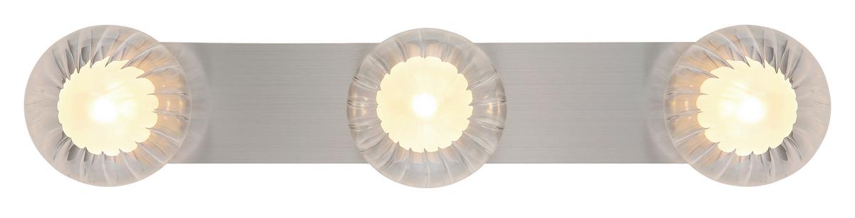 Badezimmer-Deckenleuchte Ander Klar max. 10 Watt - Klar, KONVENTIONELL, Glas/Metall (50/10/12,5cm) - Globo