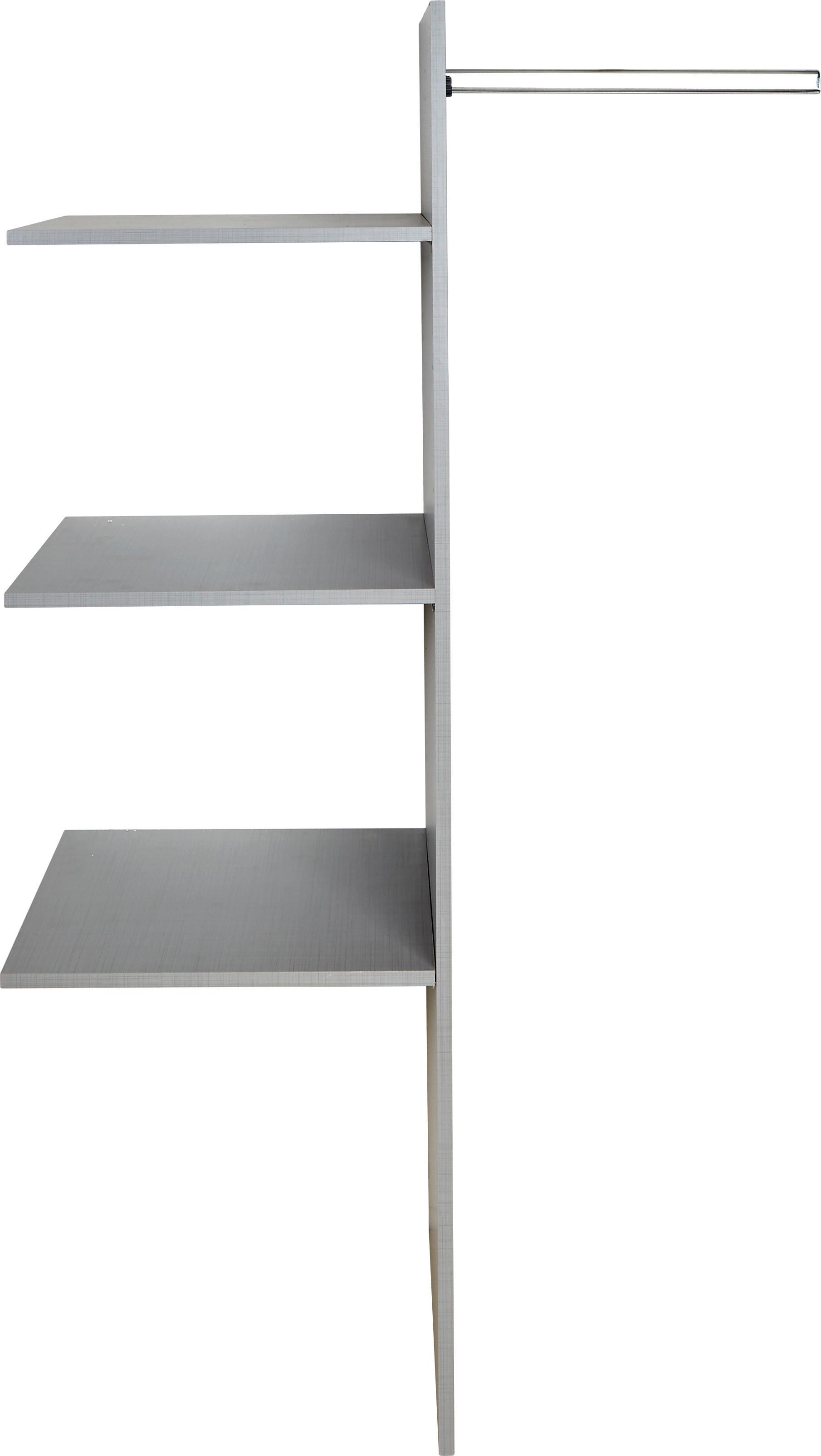 Belső Elosztás Tolóajtós Szekrényhez - szürke, fa (87/147/50cm)