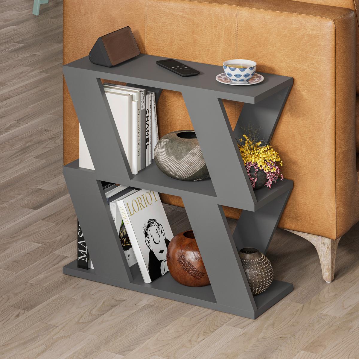 Mizica Lazena - antracit, Design, leseni material (60/56/22cm) - Livetastic