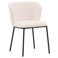 STUHL-SET EDINA - Schwarz/Weiß, Design, Textil/Metall (56/55/76cm) - Livetastic