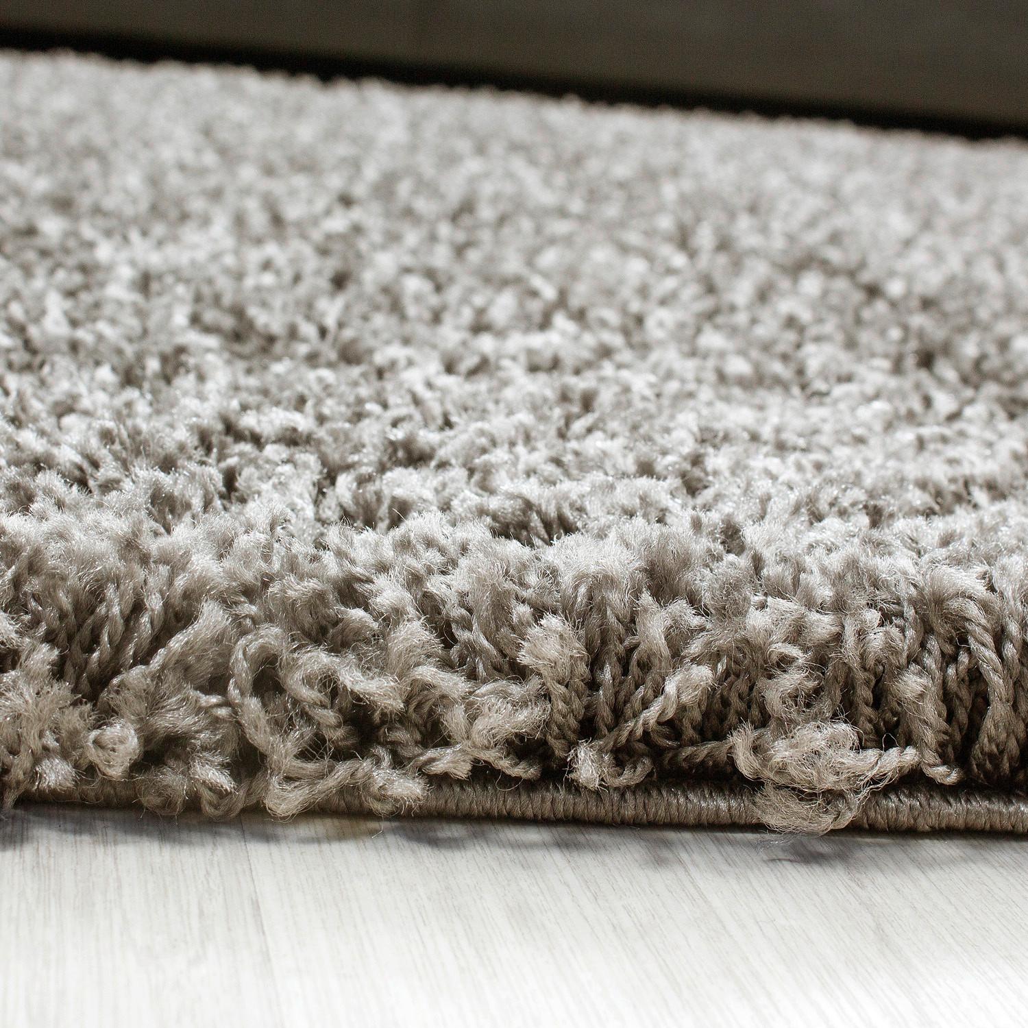 Hochflorteppich Dream Taupe Ø ca. 120cm - Taupe, KONVENTIONELL, Textil (120cm) - Novel