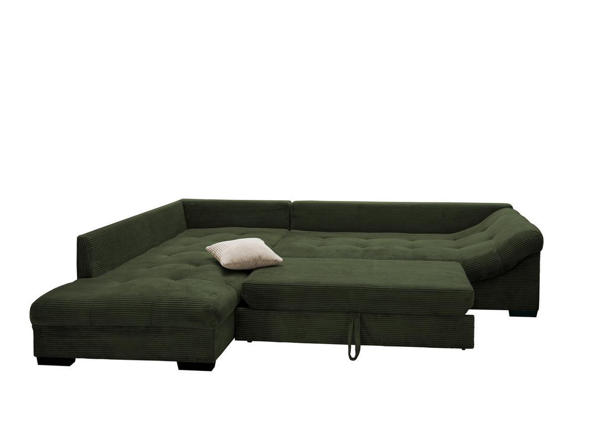 Colțar ALVITO - verde închis/bej, Design, textil (202/298cm) - MID.YOU