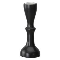 Hengergyertyatartó Noir - fekete, faalapú anyag/fém (6/15cm) - Modern Living
