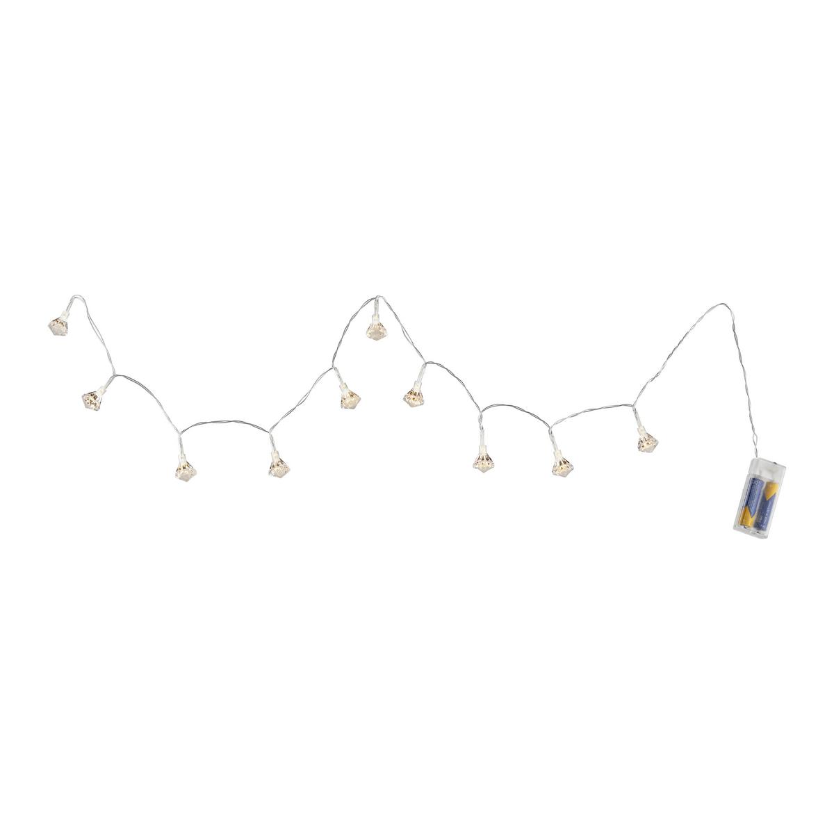 Lichterkette Linda Transparent ca. 120cm - Transparent, KONVENTIONELL, Kunststoff/Metall (120cm)