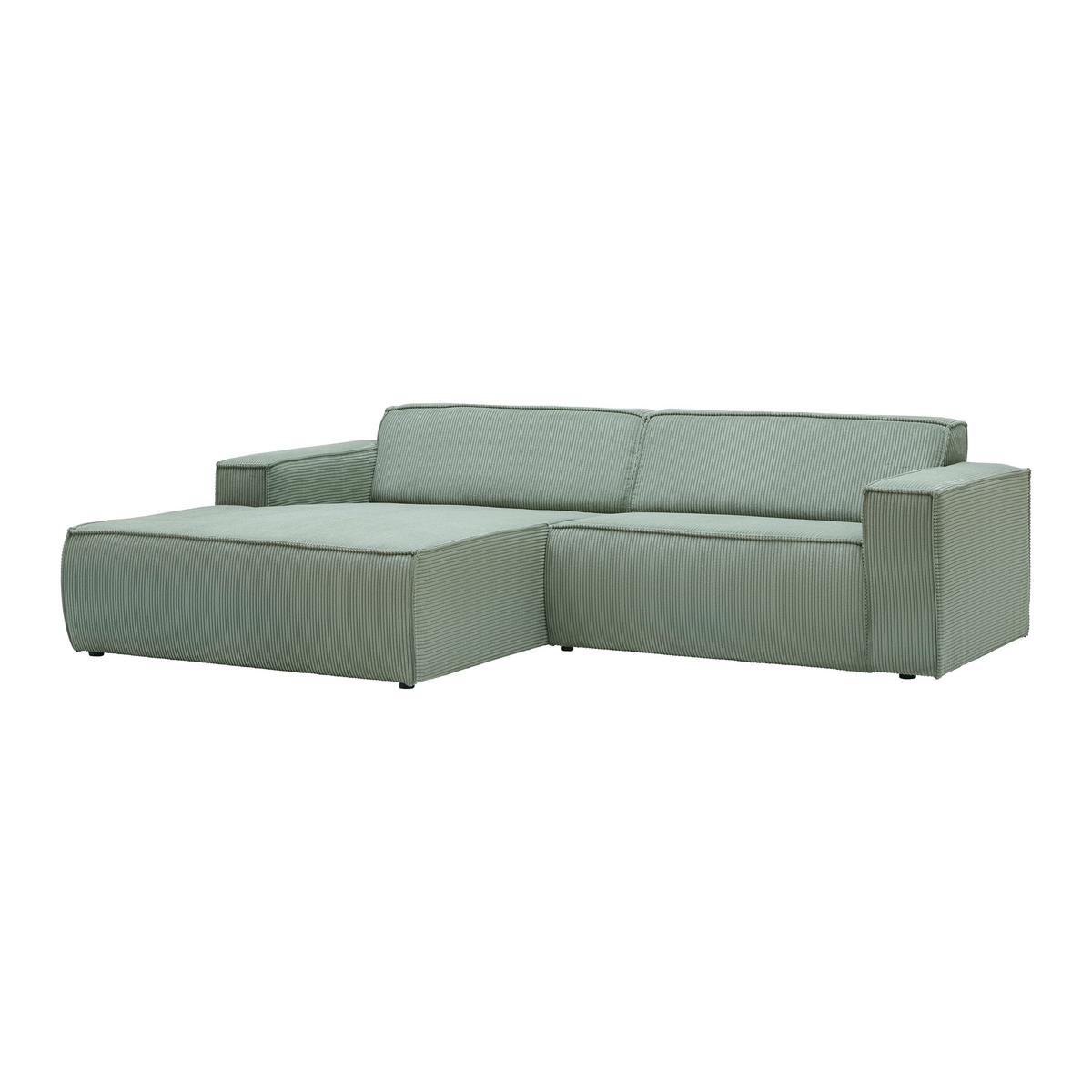 Sedežna Garnitura Loft - črna/svetlo zelena, Moderno, umetna masa/tekstil (172/75/265cm) - Mömax