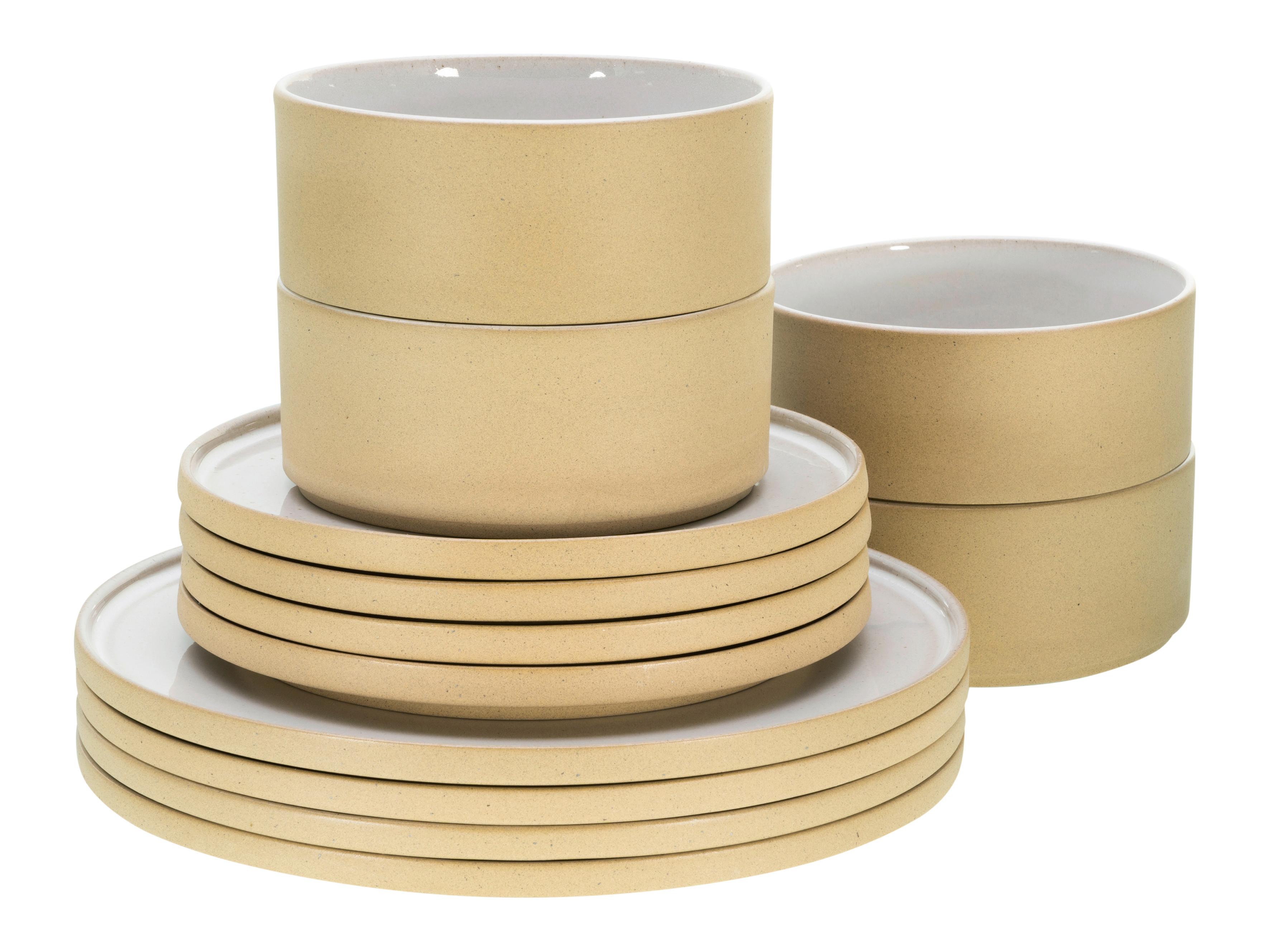 Jedilni Servis Futuro White Sand, 12-Delni - bela/peščene barve, Trend, keramika - Creatable