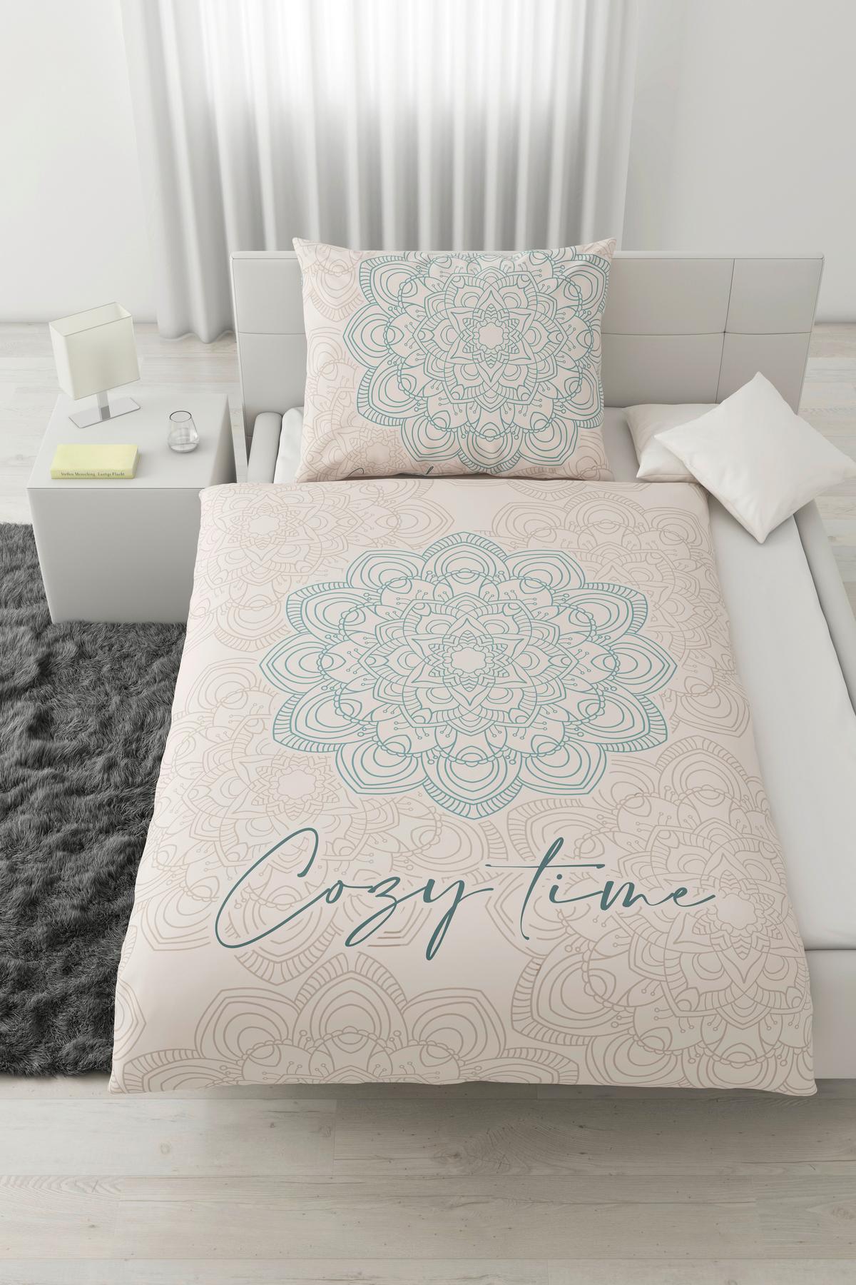 BETTWÄSCHESET KUSCHELZEIT - Beige, Konventionell, Textil (160/210cm) - Modern Living