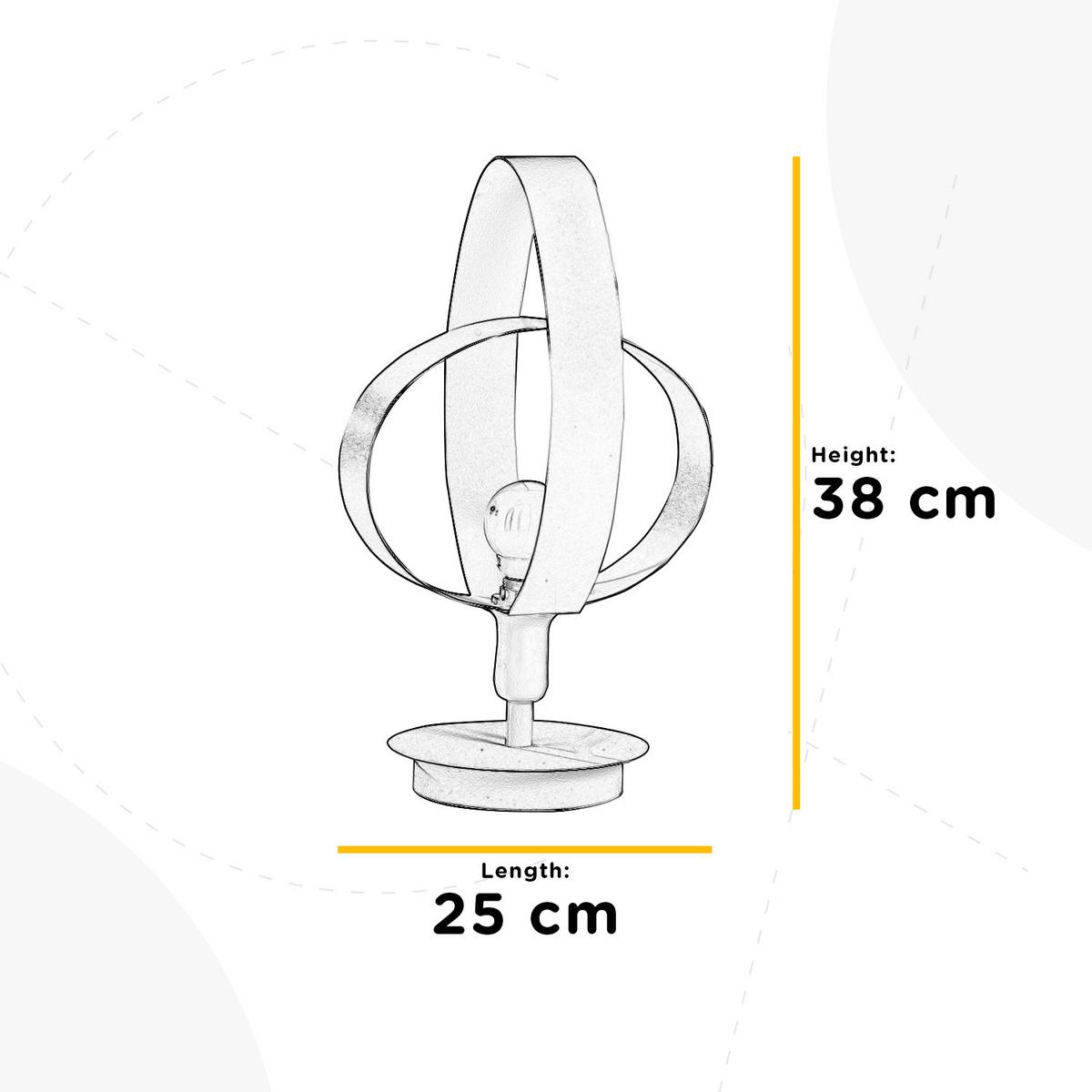 Tischleuchte Serena Weiß max. 6 Watt - Weiß, Design, Metall (25/38cm)