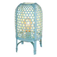 Stolna Svjetiljka Antik Plava Boja - plava, Natur, metal/prirodni materijali (22/37cm) - Globo