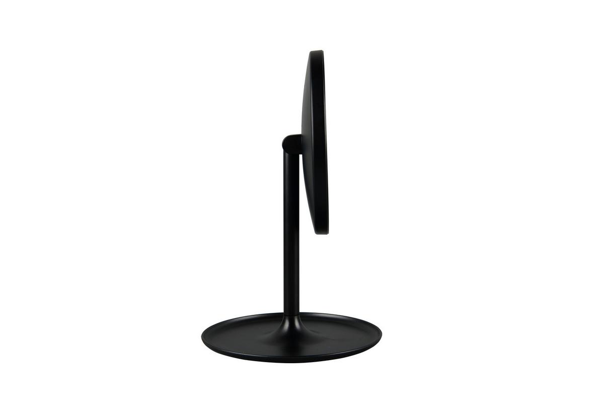 Schminkspiegel Liara Schwarz mit LED - Schwarz, MODERN, Glas/Kunststoff (18/28,5cm) - Mömax