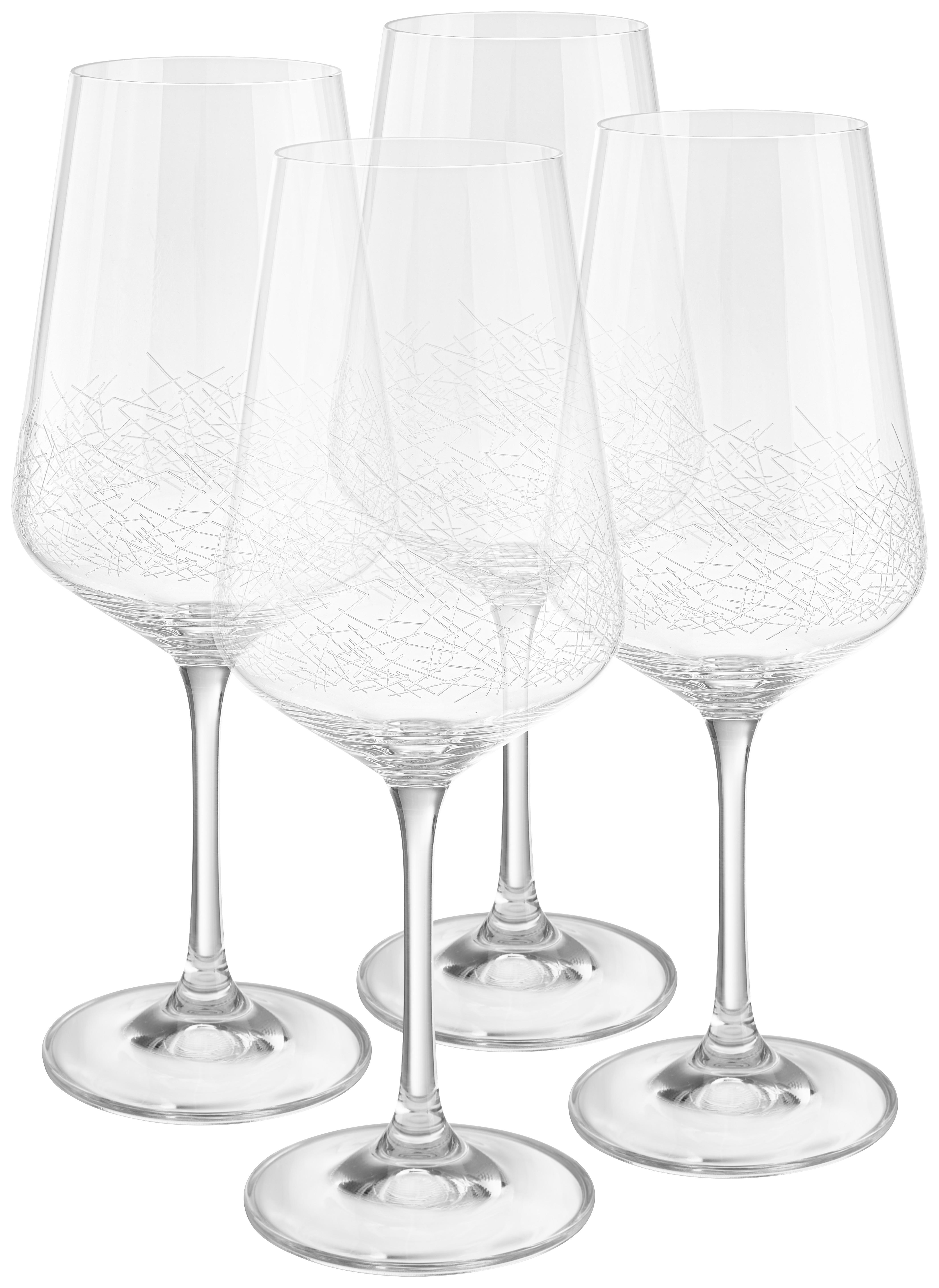 Set Kozarcev Crystal Chic - 450ml - prozorna, Moderno, steklo (0,45l) - Premium Living
