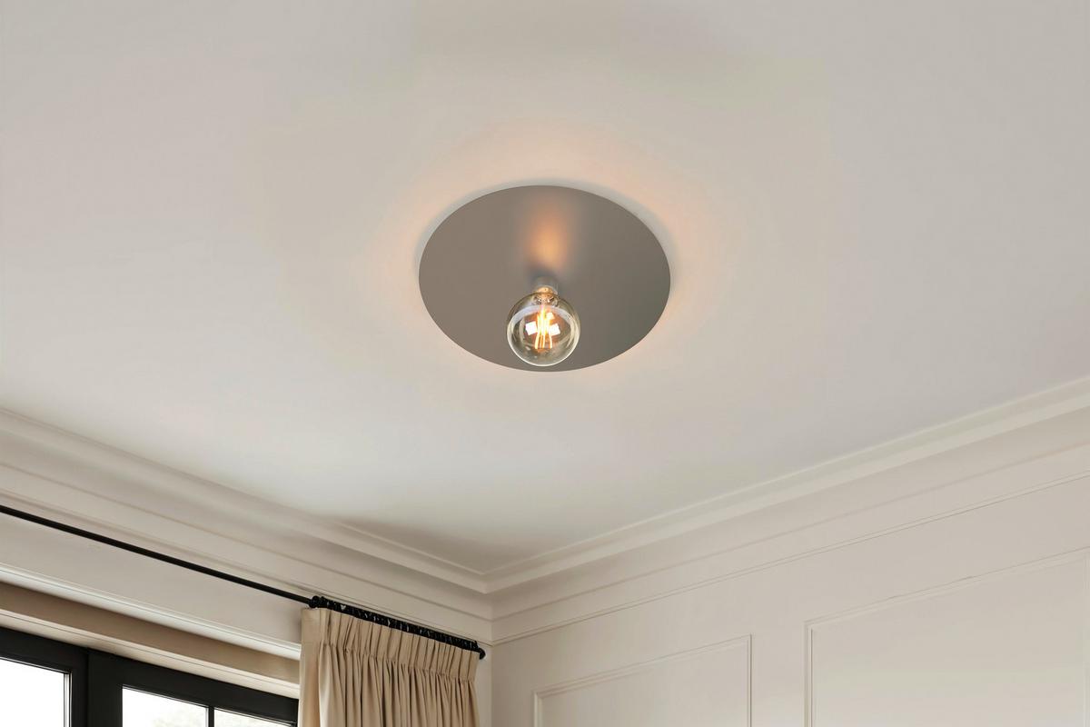 LAMPA SUFITOWA 18680299 CHIO - taupe, Basics, metal (34/6,5cm) - BOPP