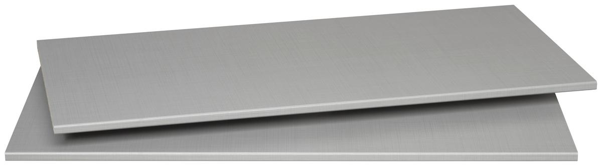 Einlegeboden 2er-Set Fresh ca. 96x2x50 cm Grau - Grau, MODERN, Holzwerkstoff (96/2/50cm) - MID.YOU