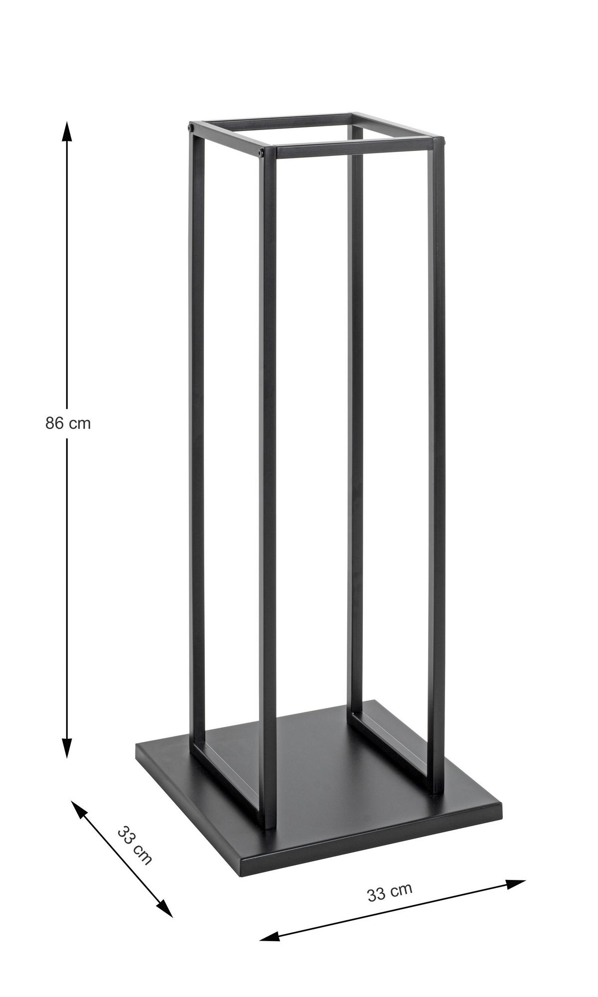 REGAŁ NA DREWNO KOMINKOWE OSKAR - czarny, Basics, metal (33/85/33cm)