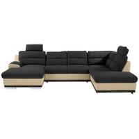 Sedežna Garnitura Seaside, Z Ležiščem, Predalom, Oblika U - barve kroma/črna, Konvencionalno, kovina/tekstil (165/334/218cm) - Premium Living