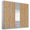 DULAP USI ROTATIVE ALABAMA - argintiu/gri deschis, Modern, material pe bază de lemn (226/229/54cm)