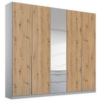 DULAP USI ROTATIVE ALABAMA - argintiu/gri deschis, Modern, material pe bază de lemn (226/229/54cm)