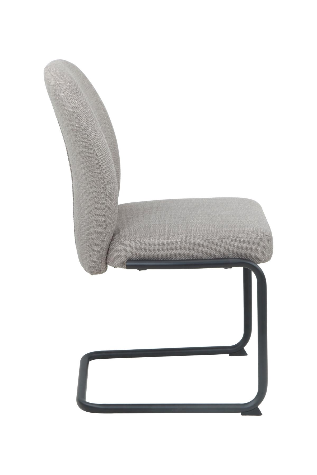 SCHWINGSTUHL-SET KAREN II S 2ER-SET - Schlammfarben/Schwarz, MODERN, Textil/Metall (53/90/62cm) - MID.YOU