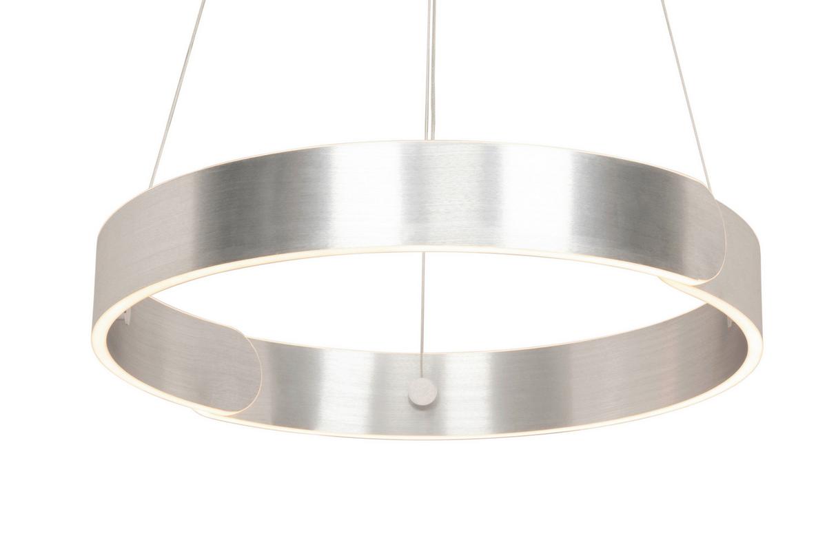 LAMPA WISZĄCA LED OTIS *DK* - kolor aluminiowy, Design, metal (63/64/150cm) - Dieter Knoll