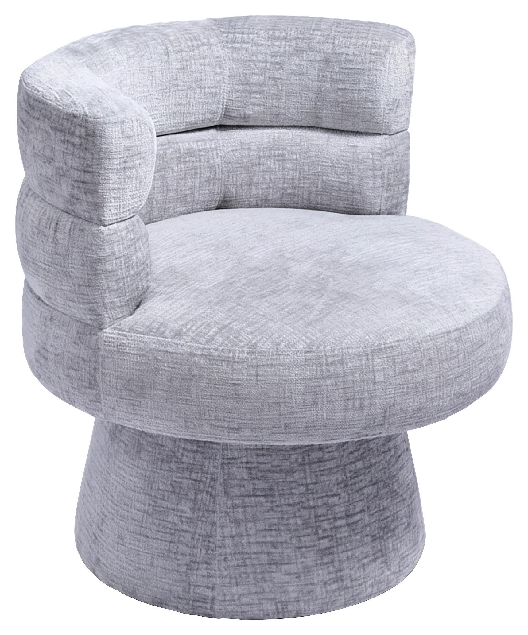 Stuhl Julina Grau Chenille Gepolstert - Grau, MODERN, Holz/Textil (71/74/72cm) - Bessagi Home
