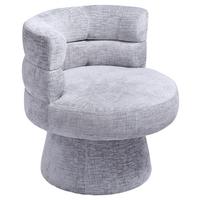 Stuhl Julina Grau Chenille Gepolstert - Grau, MODERN, Holz/Textil (71/74/72cm) - Bessagi Home