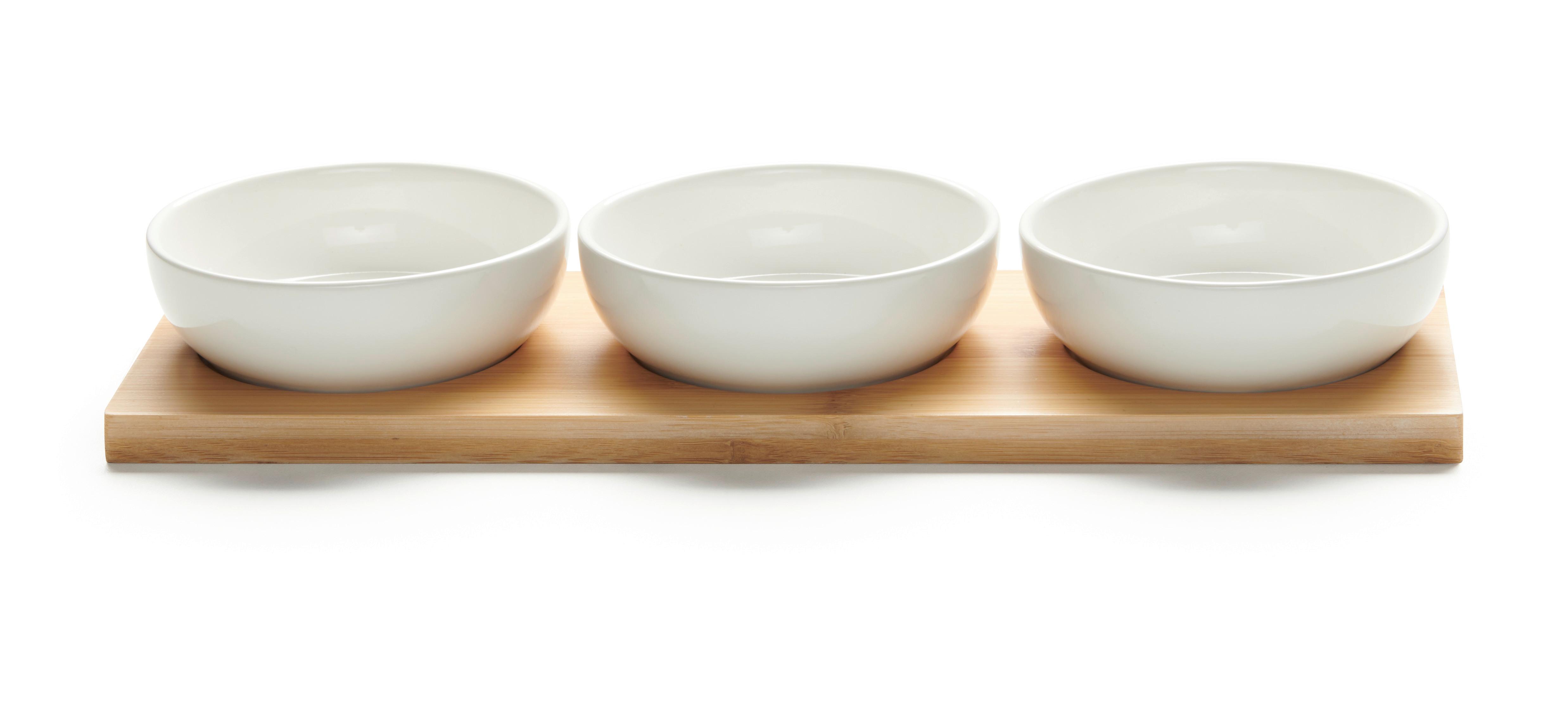 Set Skodelic Za Omake Tapas - 3 - bela, Moderno, les/keramika (31/11/4cm) - Mömax