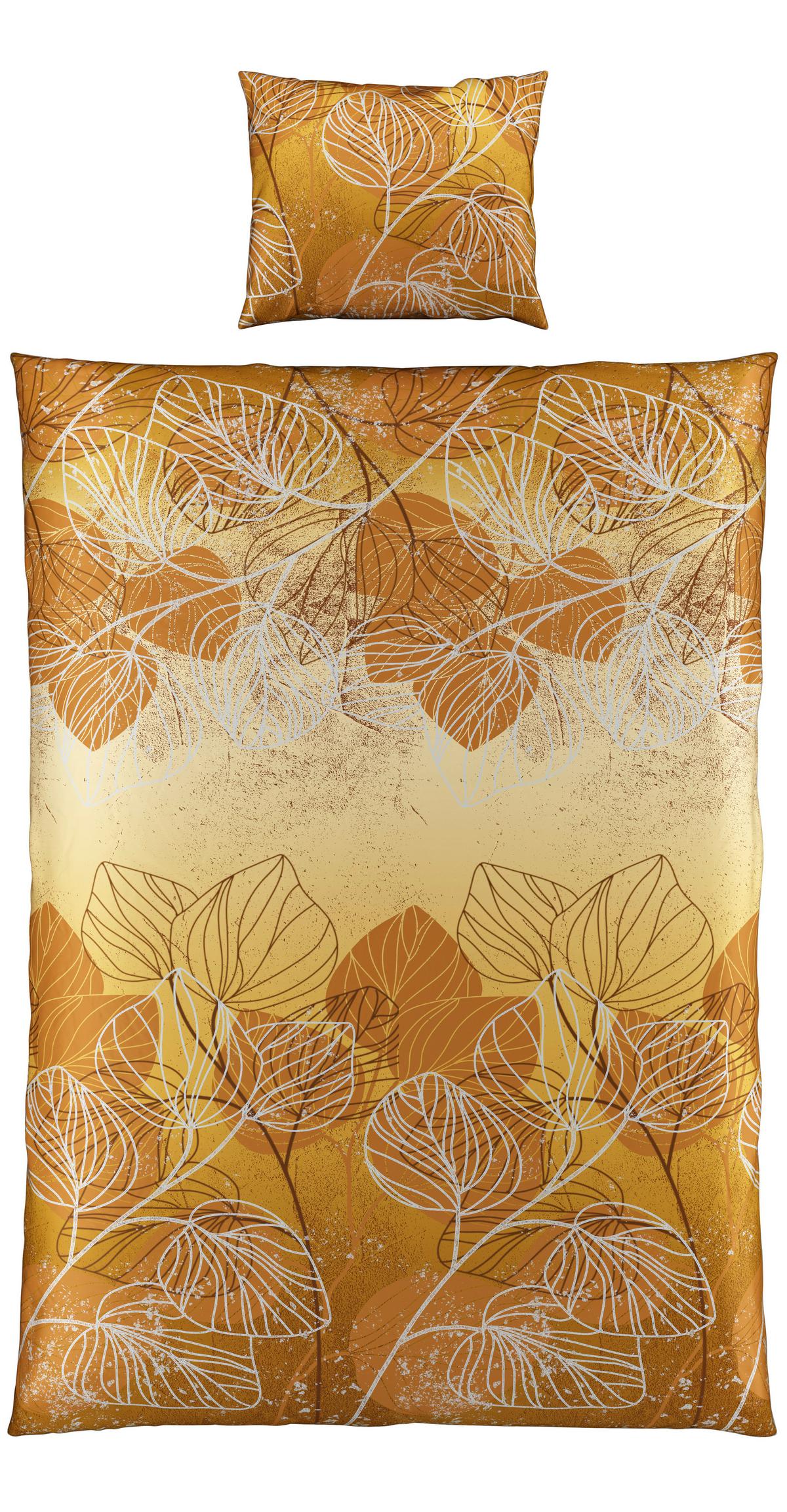 Bettwäsche Britt Ca. 160x210cm - Gelb, Konventionell, Textil (160/210cm) - Premium Living
