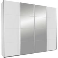 Schwebetürenschrank in Weiß mit Spiegel - Alufarben/Weiß, KONVENTIONELL, Holzwerkstoff (270/230/62cm) - Mömax