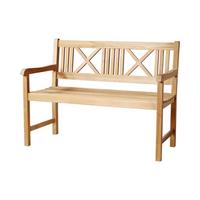Gartenbank Rosenborg - Naturfarben/Teakfarben, Natur, Holz (58/89/120cm) - Gardenson