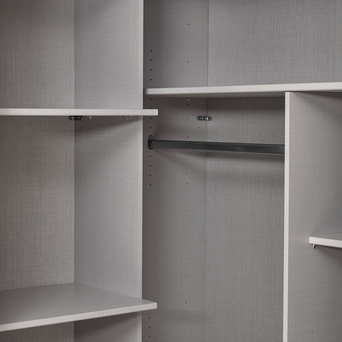 Kutni Ormar Za Odjeću New York - sahara/siva, Konvencionalno, staklo/drvni materijal (120/236/120cm) - Premium Living