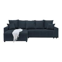 Ecksofa Alatri Dunkelblau - Schwarz/Dunkelblau, Modern, Kunststoff/Textil (289/90/176cm) - Based